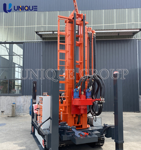 Foreuse hydraulique sur chenilles pour puits d'eau, profondeur de forage 300m, moteur diesel, pompe à roulement de boîte de vitesses, certifiée ISO CE, compétitive - Product Image 2