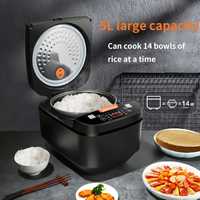 Cuisinières à Riz Électriques Automatiques Numériques Intelligentes Silver Crest Multifonctions Portables 5 L pour la Cuisine