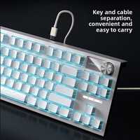 Clavier mécanique Langtu LT84 à touches interchangeables à chaud, clavier filaire pour PC, touches imprimées sur le côté