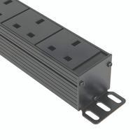 Multiprise PDU sur mesure OEM à montage vertical, 12 prises BS1363, boîtier métallique, interrupteur de sécurité, pour équipement de centre de données