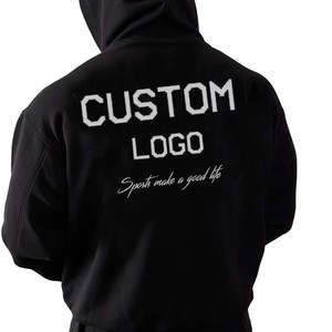 <b>Men's</b> Heavyweight 400gsm 100% Cotton Oversize <b>Pullover</b> Drop Shoulder Blank Hoodies Custom Logo Custom Print Hoodie for <b>Men</b> - Product Image 1