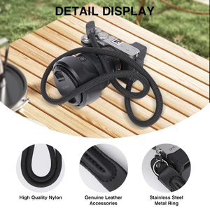 Bán Buôn 100Cm Nylon Leo Núi Ảnh Dây Đeo Máy Ảnh Tròn Dây Đeo Vai Sling Dây Chất Lượng Cao Cấp Cho Pháo - Product Image 4