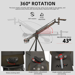 NSH Caméra Grue Motion Picture Jib Potence Télescopique <span class=keywords><strong>avec</strong></span> Trépied Film Film Rocker Arm - Product Image 6