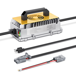 เครื่องชาร์จแบตเตอรี่ลิเธียมแบบกันน้ำอัจฉริยะ 36V 48V 60V 72V สำหรับรถกอล์ฟและมอเตอร์ไซค์ พร้อมมาตรฐาน CE QA900C เครื่องชาร์จ 48v - Product Image 2