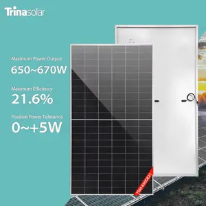 경쟁력있는 가격 좋은 품질 태양 전지 패널 Trina DE21 650w 655w 660w 665w 670w 가정용 단결정 모듈