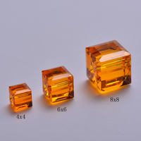 Perles carrées en cristal de sucre cubique de qualité supérieure de 4 mm, 6 mm, 8 mm pour la fabrication de bracelets faits main, perles d'espacement cubiques de haute qualité