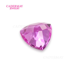 Cadermay Jewelry <b>Light</b> Rose Zircon <b>Triangle</b> Loose Stone For Jewelry Making Synthetic Lab Created Gemstone - Product Image 4