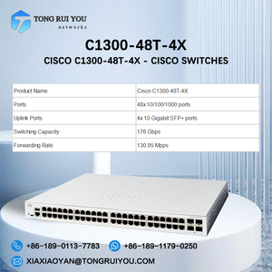 <span class=keywords><strong>Cisco</strong></span> chất xúc tác 1300 <span class=keywords><strong>48</strong></span>-<span class=keywords><strong>Port</strong></span> cho GE PoE Mạng Thiết bị chuyển mạch C1300-48P-4G mô hình với 4x1G SFP - Product Image 3