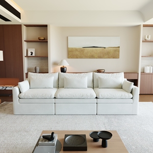 ATUNUS - Sofá Seccional Modular de Diseño Minimalista Moderno, Sofá de Tela Tipo Lino, Juego de Muebles Seccionales para Sala de Estar - Product Image 2