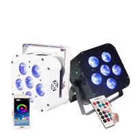 Bon prix Uplights 6PCs * 18W RGBWAUv 6in1 mariage Dj produits batterie sans fil DMX WiFi Led Par lumière projecteurs scène Uplights
