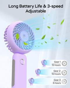 Ventilador Portátil de Mano para Exteriores, con Logotipo Personalizado, Ventilador Plegable de Escritorio para el Hogar, Ventilador de Bolsillo Eléctrico Recargable por USB, Mini Ventilador - Product Image 1