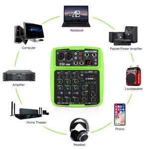 China supplier professional audio mixer 4 channel bluetooth mixing console - Product Image 5