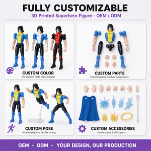 Figurine articulée Shadow Guardian FDM imprimée en 3D, héros à cape bleue, jouet <span class=keywords><strong>de</strong></span> collection, modèle personnalisé, vente en gros OEM ODM - Product Image 2