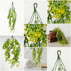Artificial Hanging <b>Flower</b> Creeper Green Floral Vine Plant for Home Balcony <b>Wall</b> Garden Indoor Outdoor Decoration - Product Image 6
