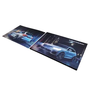 Cartoline di stampa personalizzate hanno portato l'illuminazione musicale biglietto di auguri per la promozione dell'auto e brochure di luci a LED per la promozione aziendale.