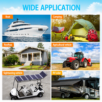 Panneau solaire ETFE fin et flexible de 10 W, module solaire monocristallin léger et pliable pour mini-centrale électrique, camping en plein air, appareils IoT