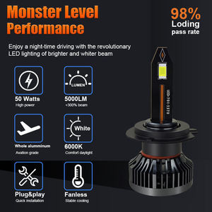 Kit de Luces LED para Auto H4 H7 Canbus, Bombillas LED H1 H3 H8 H11 9005 F1N 9006 880 H27, 100w 12000lm, Faros Delanteros LED - Product Image 2