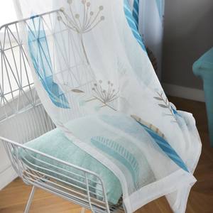 Amity Factory Vente en Gros <span class=keywords><strong>Voilage</strong></span> Imprimé Nordique Ins Bleu Géométrique Rideau Œillet Transparent pour Chambre et Décoration de Salon - Product Image 6