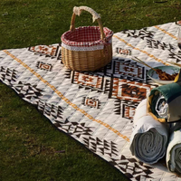 Tapis de pique-nique extra large, épais, imperméable, résistant à l'usure, portable, avec logo OEM personnalisé, pour le camping en plein air, la plage, usage général