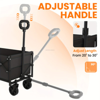 Chariot utilitaire pliable de 360 lb avec hayon, chariot léger multifonctionnel pour le shopping, le camping, les sports et le jardinage