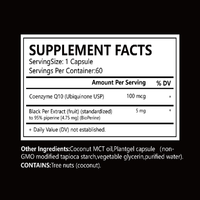 CoQ10 100mg Capsules Molles | Complément Antioxydant pour la Santé Cardiaque et l’Énergie des Adultes
