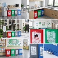 Poubelle à pédale tendance pour intérieur, bureau, hôpital, gain de place, écologique