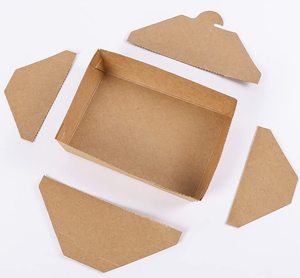 Take Out Food Containers Microwaveable Kraft Brown Take Out <strong>Boxes</strong> Leak and Grease Resistant Food Containers <strong>Recyclable</strong> Lunch Box - Product Image 3