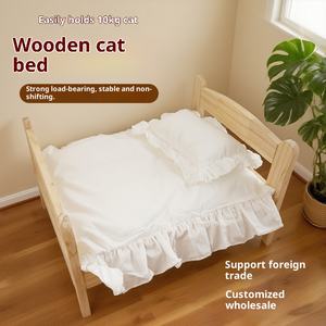 Usine de commerce extérieur, vente en gros, <span class=keywords><strong>cages</strong></span> pour animaux de compagnie en bois massif écologiques, classiques, quatre saisons, universelles, lit amovible et lavable - Product Image 1