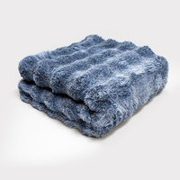 Couverture en fausse fourrure tricotée 100 % polyester recyclé, taille personnalisée, super douce, lavable en machine, écologique, toutes saisons