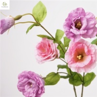 Eustoma artificiel Everbloom en latex, toucher réel, hydratant, pour décoration événementielle de haute qualité (Campanule et Gentiane de prairie)