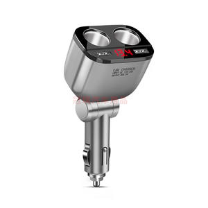 Cargador de coche 124x62x42mm, USB dual QC3.0, carga rápida, monitorización de voltaje, pantalla digital, luz indicadora LED para Apple Huawei - Product Image 3