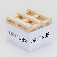 Bloc-notes autocollants 3D en forme de cube carré avec impression personnalisée du logo de l'entreprise, bloc-notes détachable