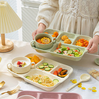 Assiette de petit-déjeuner créative de style crème, hautement esthétique et minimaliste, en céramique émaillée de luxe léger, favorisant la perte de poids