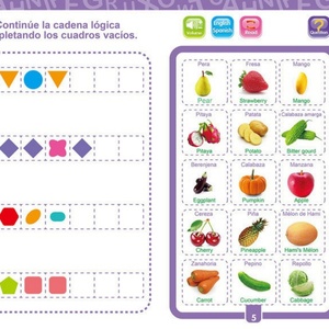 Livre sonore interactif ABC pour enfants 2025, lettres, mots, formes, animaux en espagnol et en anglais, jouet éducatif pour enfants, alimentation par batterie, OEM - Product Image 6