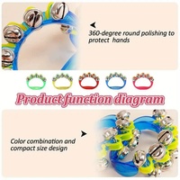 Orff Percussion Instruments Transparent Hand Bell Bracelet Sports Meeting Cheering Props Comfortable Grip Musical Instruments