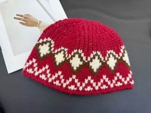 Nuova Tendenza Berretti Lavorati a Maglia di Alta Qualità in Stile Vintage con Contrasto di Colore per Uomo e Donna, Caldi per l'Inverno - Product Image 5