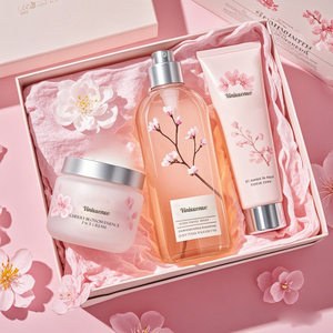 Ensemble de soins de la peau à la fleur de <span class=keywords><strong>cerisier</strong></span> de haute qualité, <span class=keywords><strong>vente</strong></span> chaude, extrait de fleurs de <span class=keywords><strong>cerisier</strong></span>, parfum de pétales, essence, soins de la peau, voyage, beauté - Product Image 1