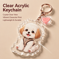 Transparenter Acryl-Schlüsselanhänger Anpassbar DIY Schlüsselring Durchsichtiger Charm-Anhänger für Bastelprojekte & Geschenke