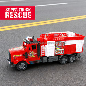 <span class=keywords><strong>Camion</strong></span> <span class=keywords><strong>de</strong></span> pompiers télécommandé Lucky Toys, pas cher et <span class=keywords><strong>grand</strong></span>, en plastique, avec échelle escamotable, jouet pour garçons, cadeau d'anniversaire - Product Image 4