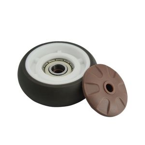Petite roue pivotante silencieuse en TPR de 1 à 2 pouces, résistante à l'usure, à roulement unique, pour cage d'animaux - Product Image 1