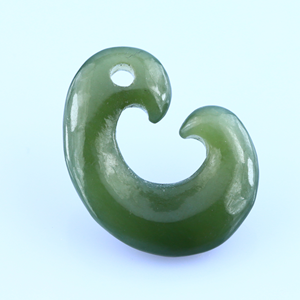 Liontin kalung ukir kait ikan Nephrite permata ethurkanada - Product Image 6