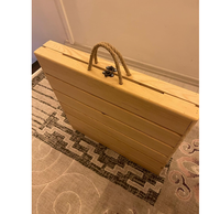 Umweltfreundlicher Multifunktionaler Holz-Geschenktisch Tragbarer Klassischer Picknicktisch Klappbarer Bemalter Wandhängender Tisch