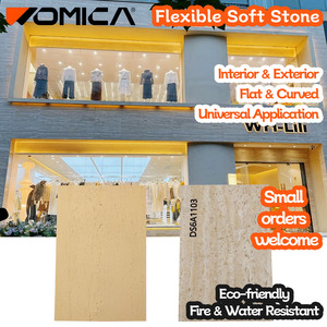 Panneaux de <span class=keywords><strong>pierre</strong></span> flexibles Womica Natural Look Travertine Mcm, placage à <span class=keywords><strong>coller</strong></span> pour revêtement mural intérieur de luxe - Product Image 5