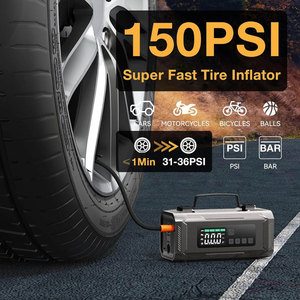 Démarreur de Voiture Portable 6-en-1 avec Compresseur d'Air Sans Fil 12000mAh, Démarreur d'Urgence pour Batterie de Voiture avec Lumière LED - Product Image 3