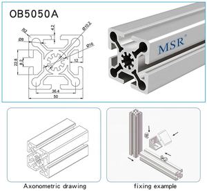 Profilés <span class=keywords><strong>en</strong></span> aluminium extrudé métriques OEM ODM Chine OB5050A, profilés <span class=keywords><strong>en</strong></span> aluminium à rainure <span class=keywords><strong>en</strong></span> <span class=keywords><strong>T</strong></span> <span class=keywords><strong>50x50</strong></span> 45x45 30x30 mm # 8086 - Product Image 6