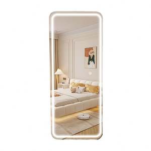 2025 miroir de montage LED pleine longueur personnalisé pour la maison miroir mural à capteur tactile de désembuage intelligent nouveau Design pour le salon - Product Image 6