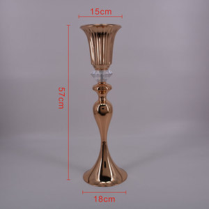 Gold Wedding Flower Table <strong>Vase</strong> <strong>Stand</strong> by Road Leader for Center Piece Decoration - Product Image 4