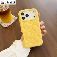 Coque de téléphone antichoc en silicone souple avec nœud 3D, design mignon et pur, sensation douce pour la peau, style Kawaii, pour iPhone 17/16/15