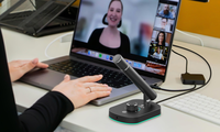 Microphone de conférence USB de bureau CMTECK, prise en charge omnidirectionnelle à 360 degrés, voix claire, plug-and-play, pour réunions d'affaires