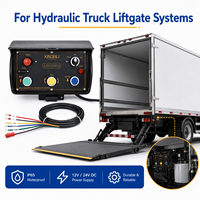 Boîtier de commande de hayon élévateur électronique IP65 avec alarme vocale et LED, 12V 24V, pour camion, contrôleur hydraulique de hayon, lumière d'alarme, 1NO 2NO, en plastique